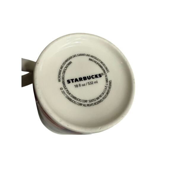 "Starbucks" Set Of 2 Tall Coffee Mugs 18 OZ Cups Bistro Purple Christmas Deer - Picture 15 of 15